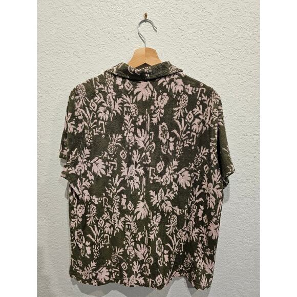 The upside / Cocos Stella Terry Cloth Shirt | Olive Green sz Small 6 - Picture 4 of 4